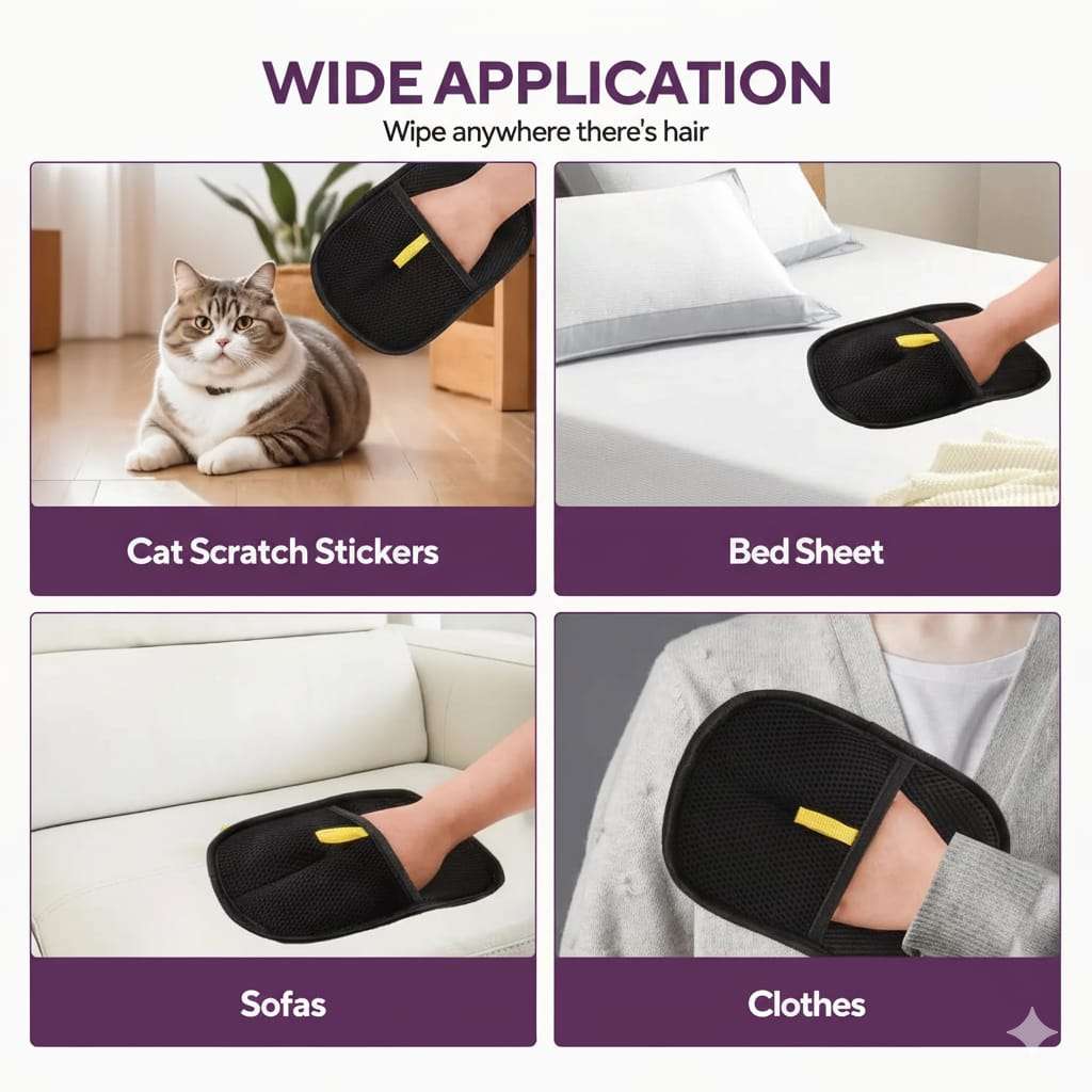 Reusable Pet Hair Removal Gloves